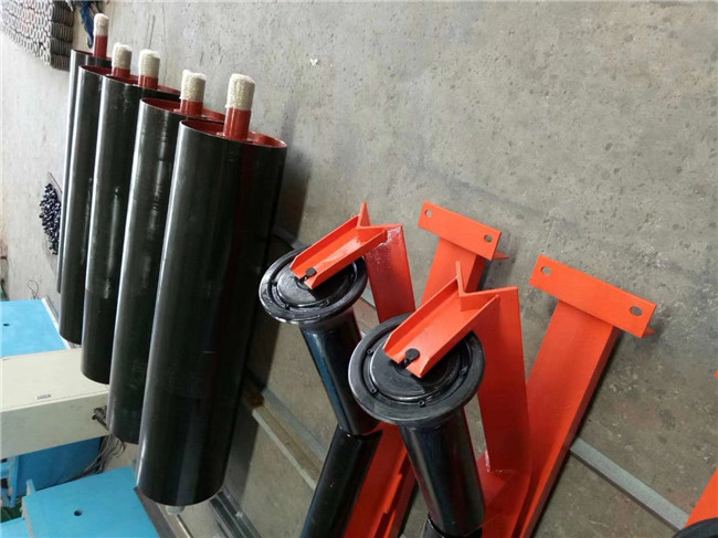 Idler Mining Belt Conveyor Steel Roller 76mm Heavy Duty
