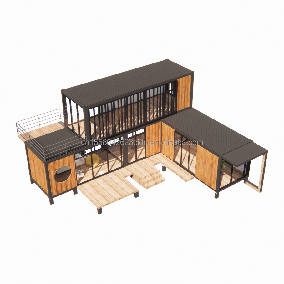Movable Galvanized Steel Container House for Villa Office and Public Toilet Prefabricated Villa