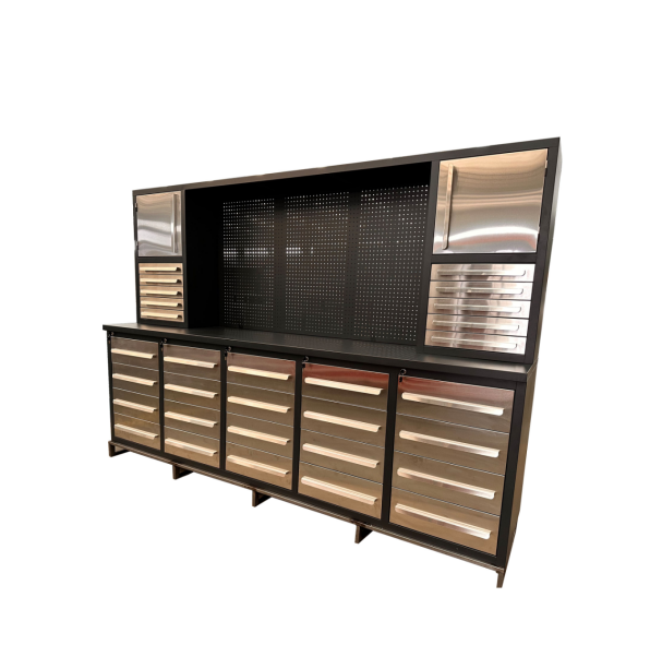 40-Drawer Stainless Steel Workbench The Ultimate Storage Solution for Your Garage