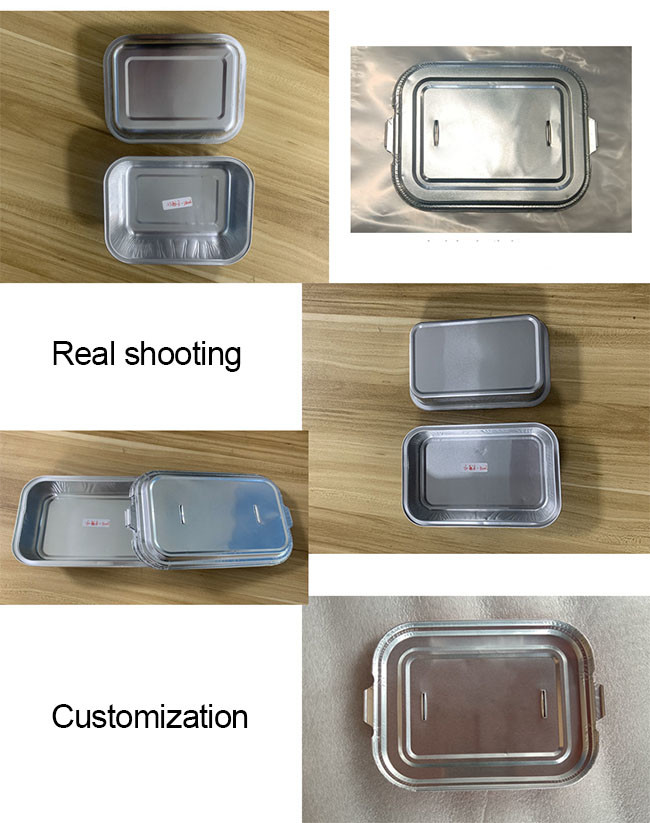 280ml 300ml Airline Aluminum Foil Catering Contianer Oblong Oven-Safe
