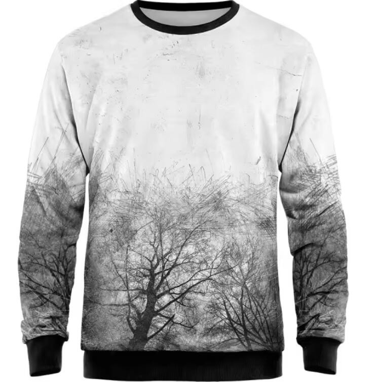 Fashionable Sublimation Crewneck Sweatshirt 100 Polyester Sweatshirt OEM
