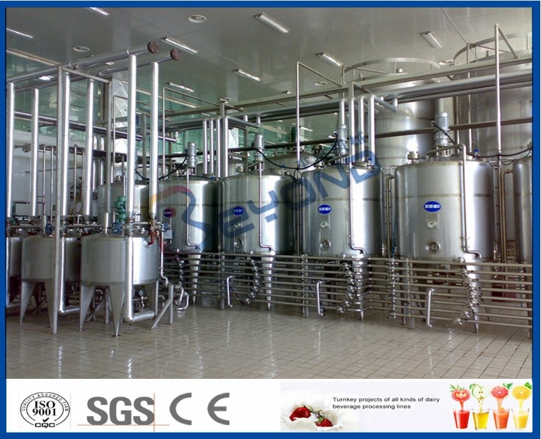 Milk Processing Project Dairy Processing Plant With Stainless Steel Fermentation Tanks