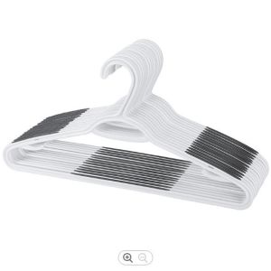 China 42cm Non Slip Clothes Hangers , Striped Plastic Hotel Hangers on sale