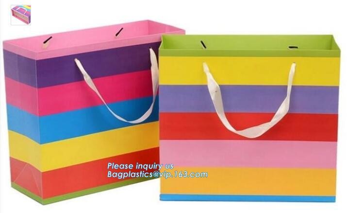 Quality assured assorted color custom printing luxury cardboard paper bag,clothing cheap paper bag with logo print,color