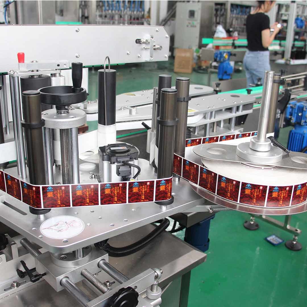 5L Oil Bottle Two Sides Labeling Machine Automatic Water Bottle Labeling Machine
