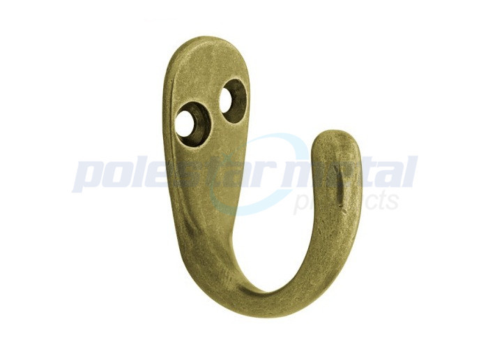 Contemporary Door Hardware Polished Chrome Double Robe Hooks For Bathrooms