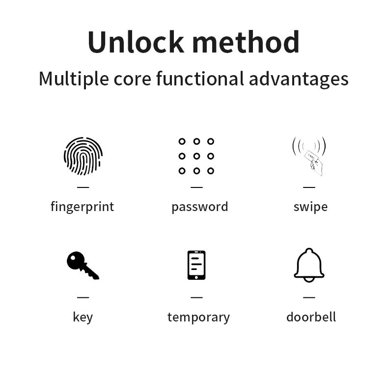 Tuya TTlock Electronic Key Code Door Lock Red Bronze Touch Code Door Lock