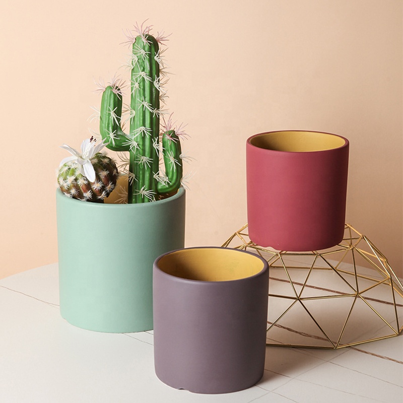 3 4 5 Inch 6 Inch Ceramic Planters Ceramic Cylinder Plant Pot Nordic Ceramic Flower Pot