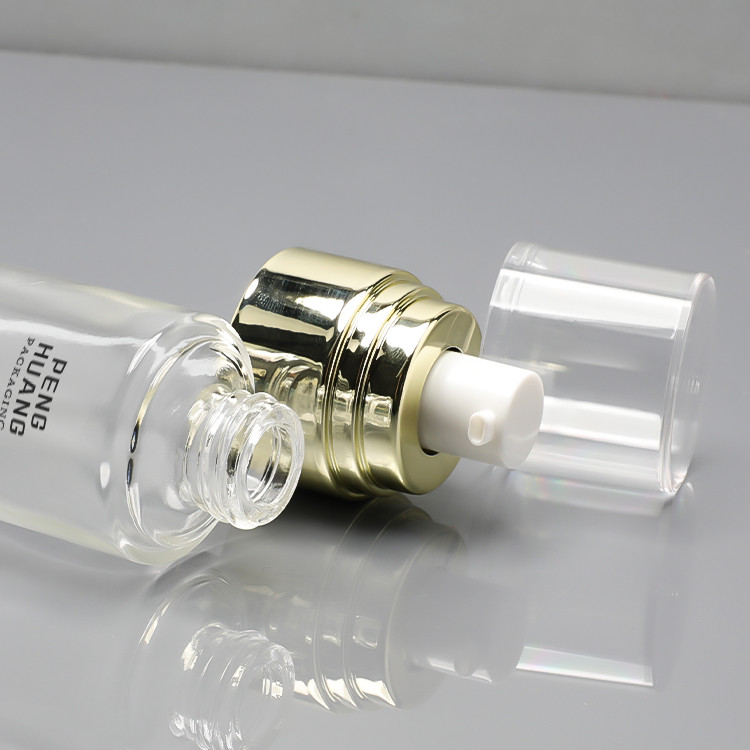 Luxury Glass Lotion Bottle 60ml Cosmetic Packaging Container Screen Printing