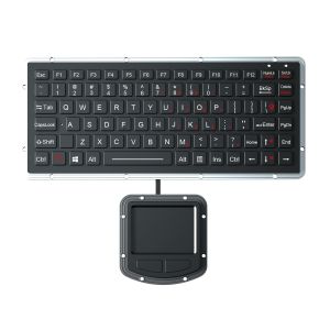 Compact Ruggedized Keyboard IP65 Sealed Touchpad With 2 Mouse Buttons Backlight