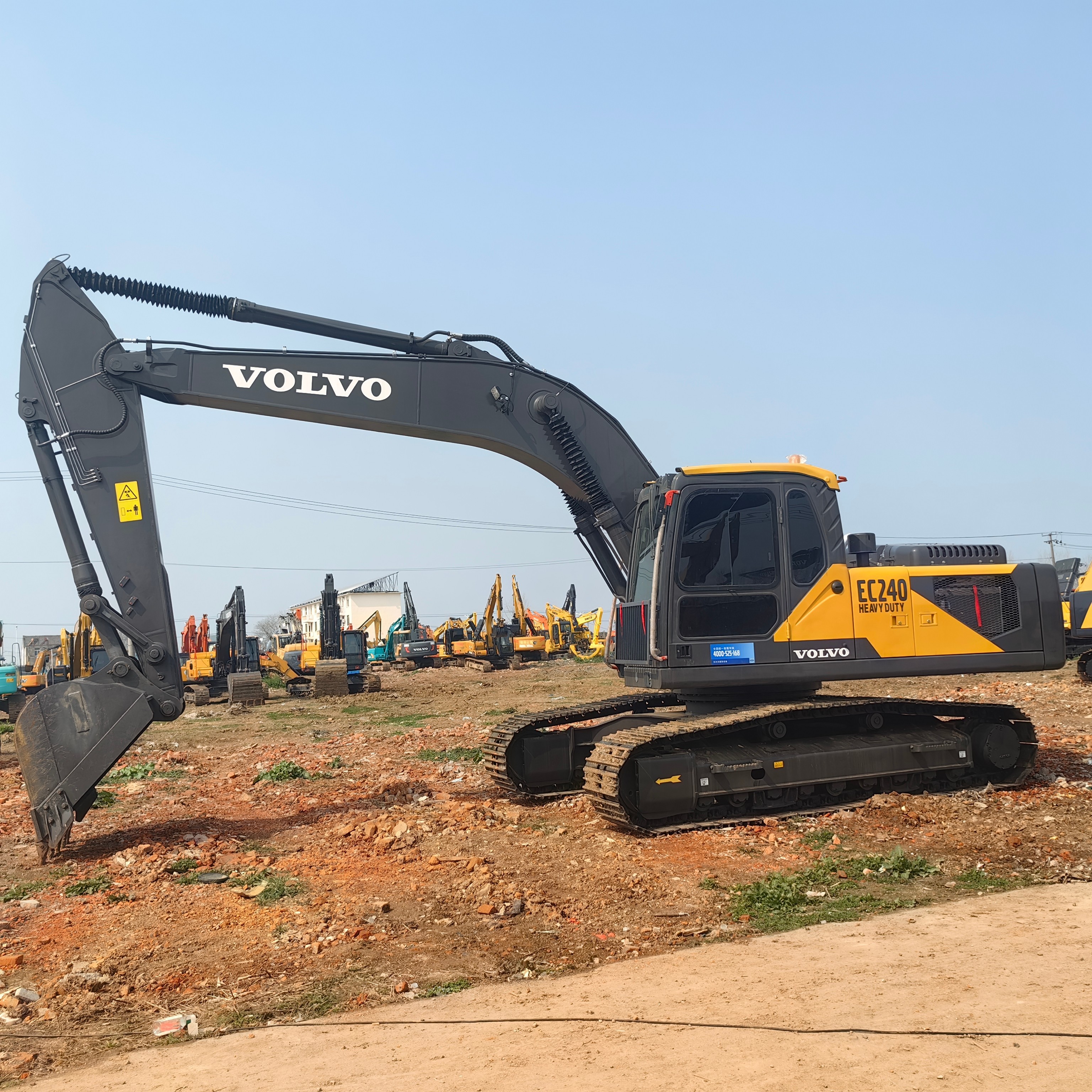 Sweden Imported EC240 Used Volvo Earthwork Excavators Hydraulic 24 Ton Mining Digging