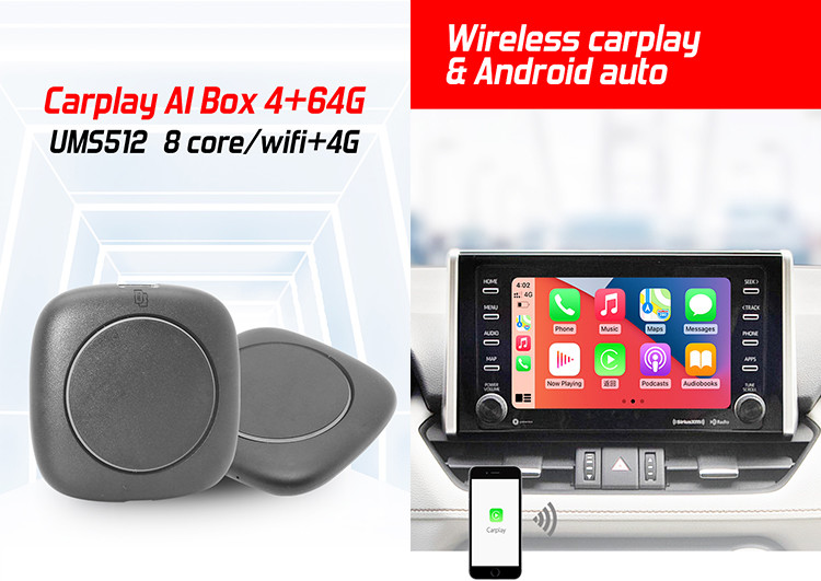Smart Apple Carplay AI Box Wired To Wireless CE ROHS Certified