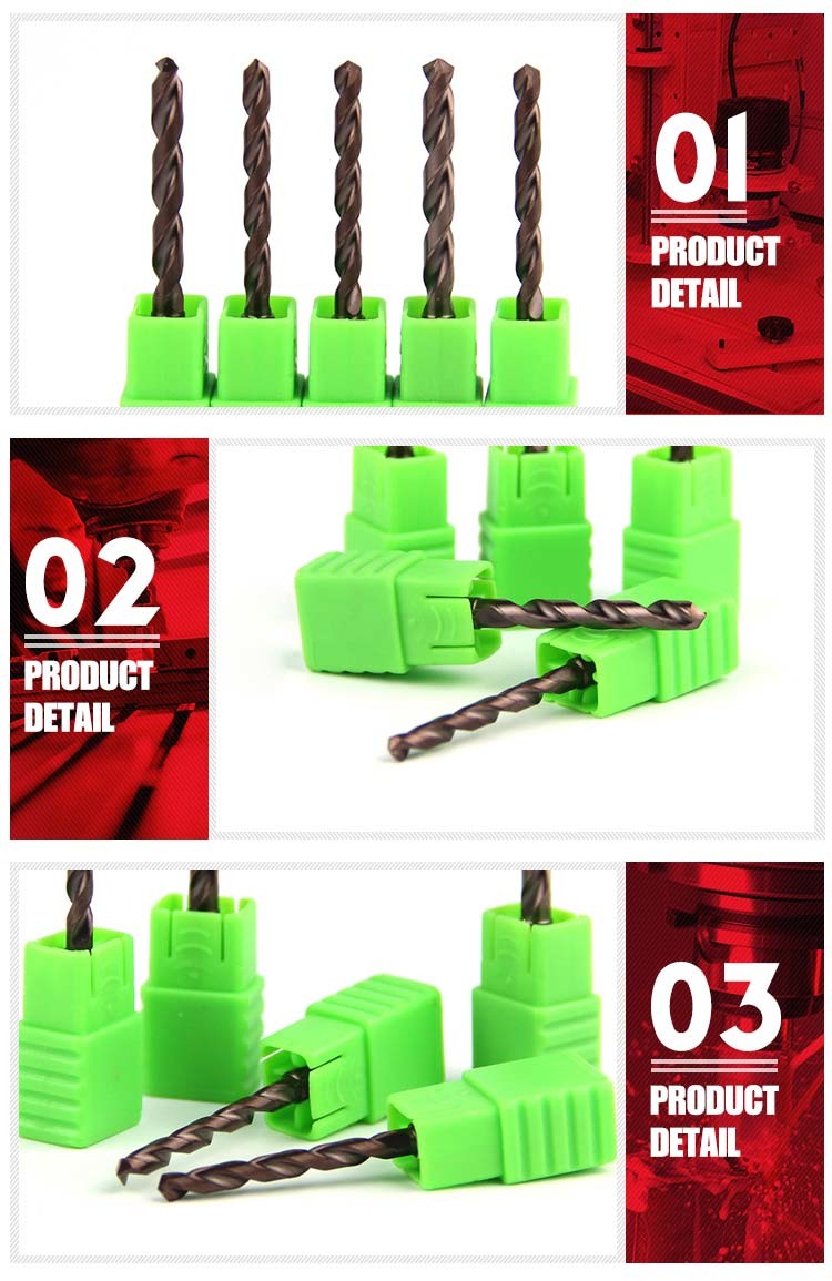 .635" .0625" 1/8" 1/4" 1/2" Solid Carbide Twist Drill Bit Set 1/16" 1/8" 6mm 2mm