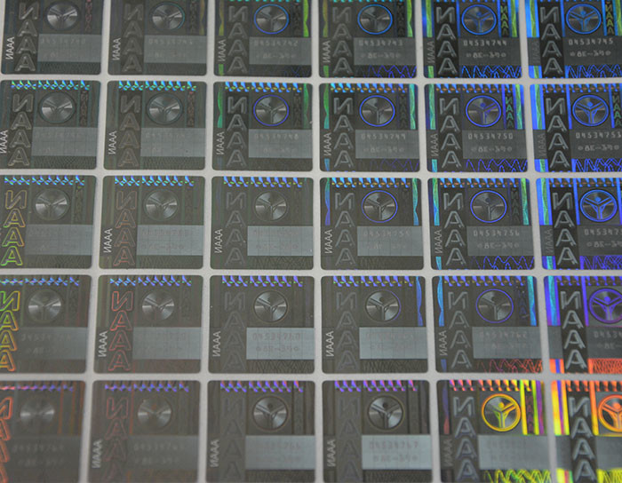 Watermark Certificate Custom Hologram Stickers With Printed Pattern