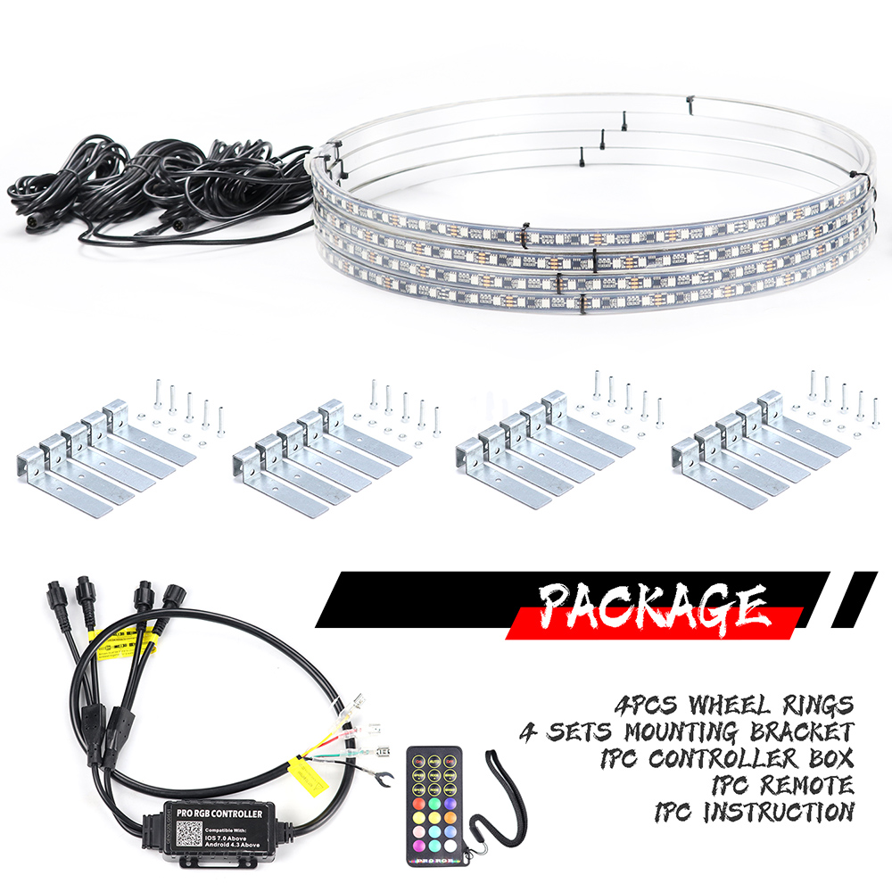 Ip67 Waterproof Multicolor LED Headlights 12V Color Changing With App
