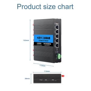 Wireless 4G LTE Industrial Cellular Router Multi Scene Practical