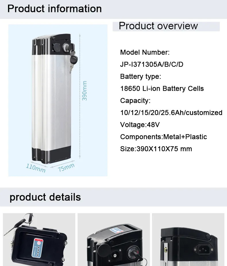 OEM ODM LiFePO4 lithium battery pack NCM NMC Customized Electric Bike Electric Scooter Battery