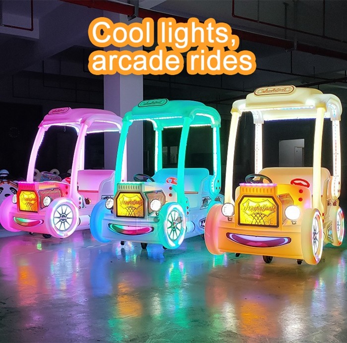 Coin Operated Old Roof Car Amusement Park Double Children'S Electric Roof Car