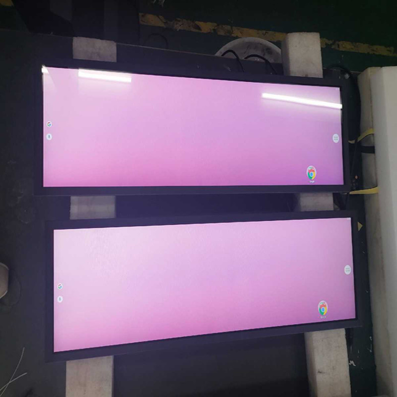 Digital Signage Shelf Edge Advertising Screen Android Ultra Wide Stretched Bar Lcd Screen Display For Supermarket