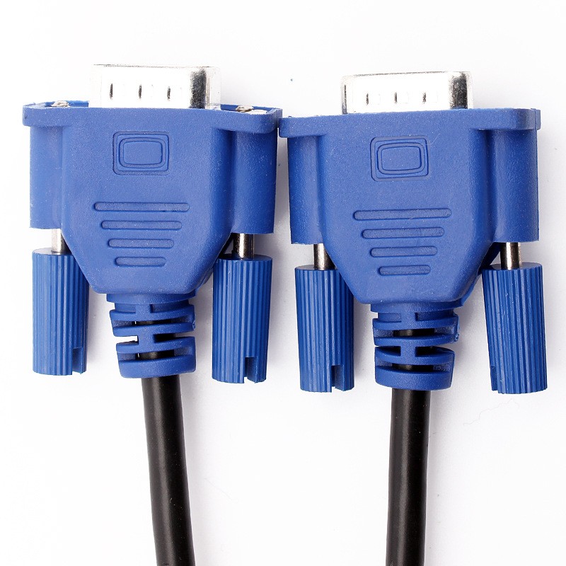 3+6 Male To Male VGA Monitor Cable Ferrite Cores Gold Plated Connectors