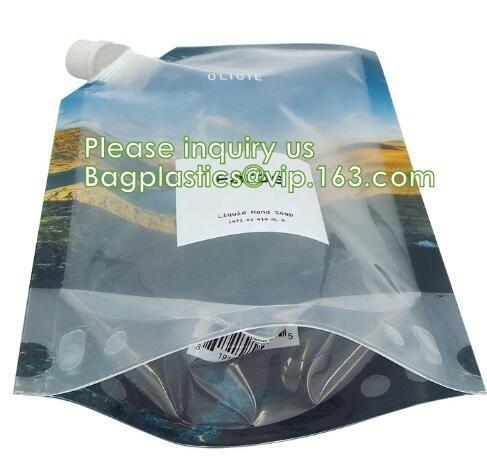 Flat Bottom bag Self sealing bag aluminum foil bag Spout & nozzle bag Quad seal