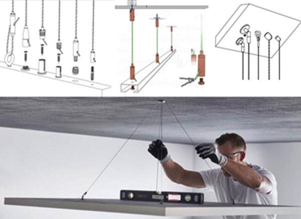 Connect Adjustable Wire Kit Suspended Ceiling System For Acoustic Ceiling Panels