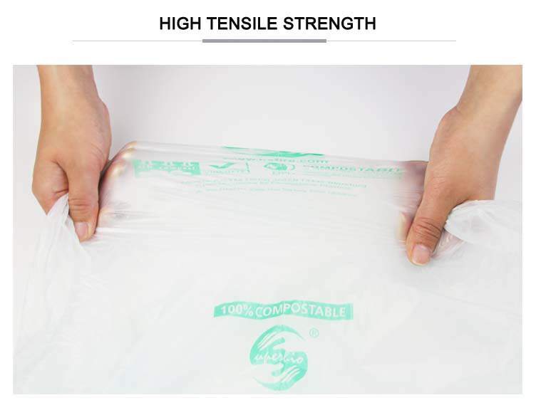 PLA Corn Based Compostable Bags  Bioplastic 100% Biodegradable Plastic Trash Bags Garbage Waste Bags