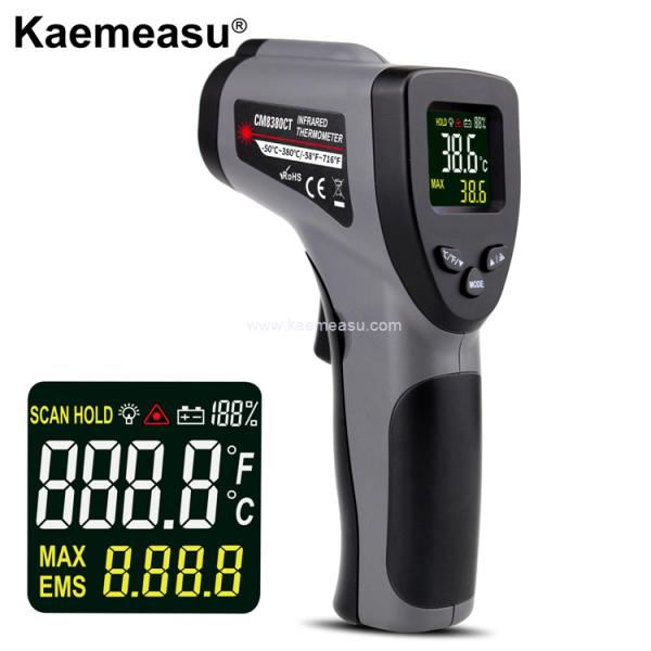 Quality Kaemeasu Hand Held Thermometer Gun Class 1 Laser Safety Laser Temp Gun OEM ODM for sale