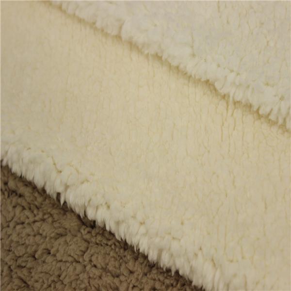New fashion Weft Knitted Cotton 100% Polyester Sherpa Fleece Fabric Made In