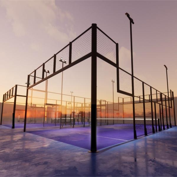 Building Padel Court Supplier 10*20m 6x20m Panoramic Padel Outdoor Court