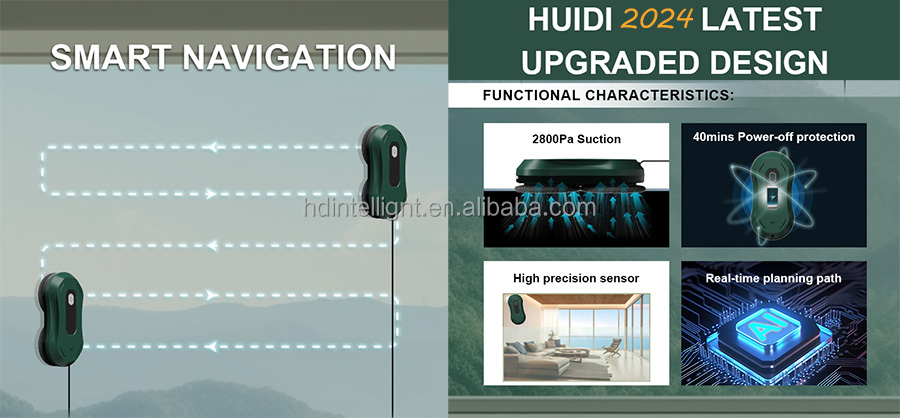 4 Mins/M2 Window Automatic Cleaner 3 Types 65dB Glass Wall Cleaning Robot