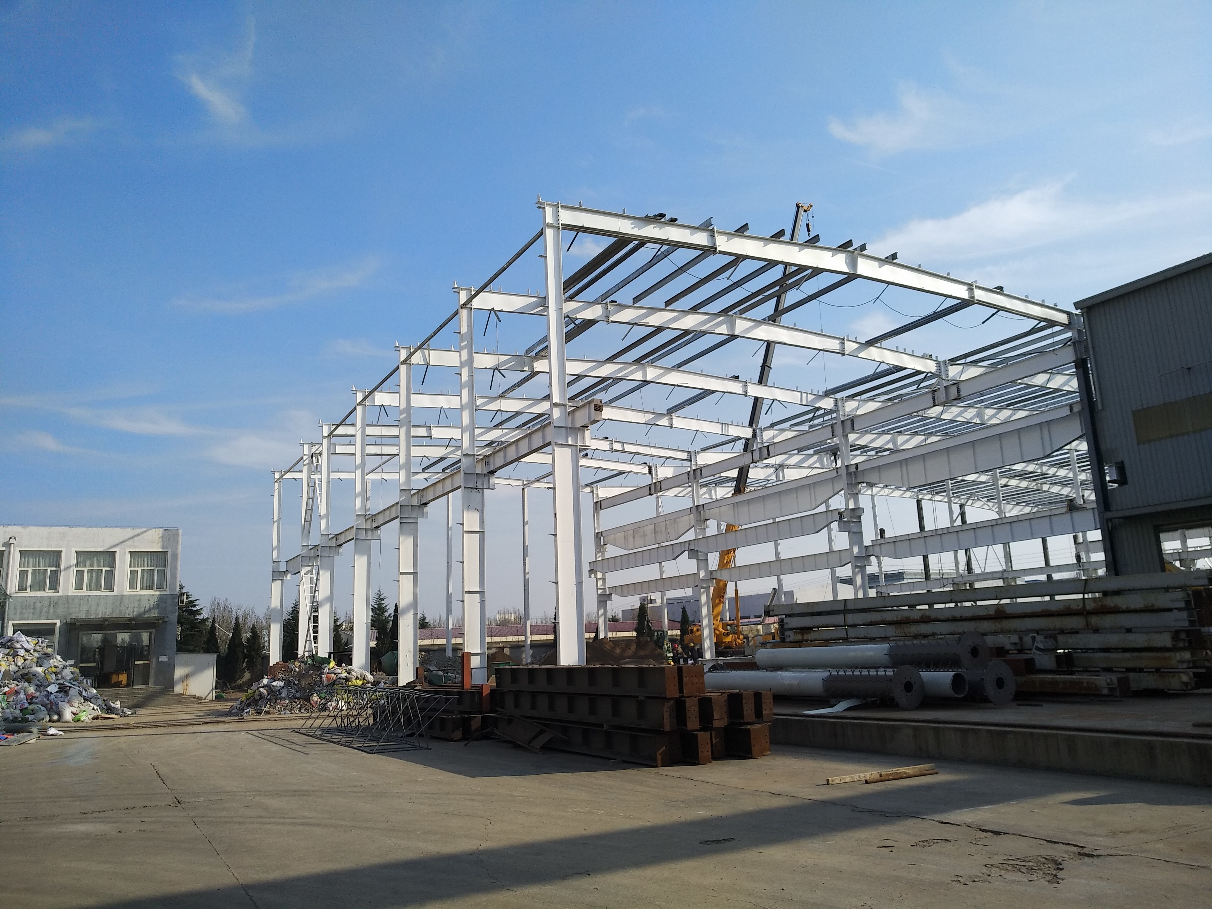 Portal Frame Prefabricated Steel Structure Workshop Building Construction