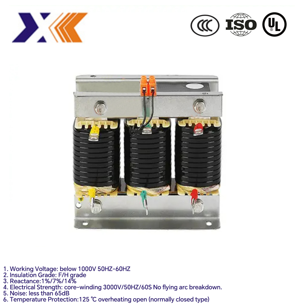 Customized Three Phase Electric Reactor Ocl-800 50Hz 400V 800A 5-320kw for Industrial