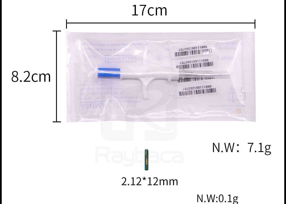 ICAR EM4305 Chip Bio Glass 134.2KHz Microchip Syringe