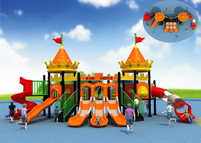 Staticproof Kids Playground Slide With Plastic Tunnel UVproof