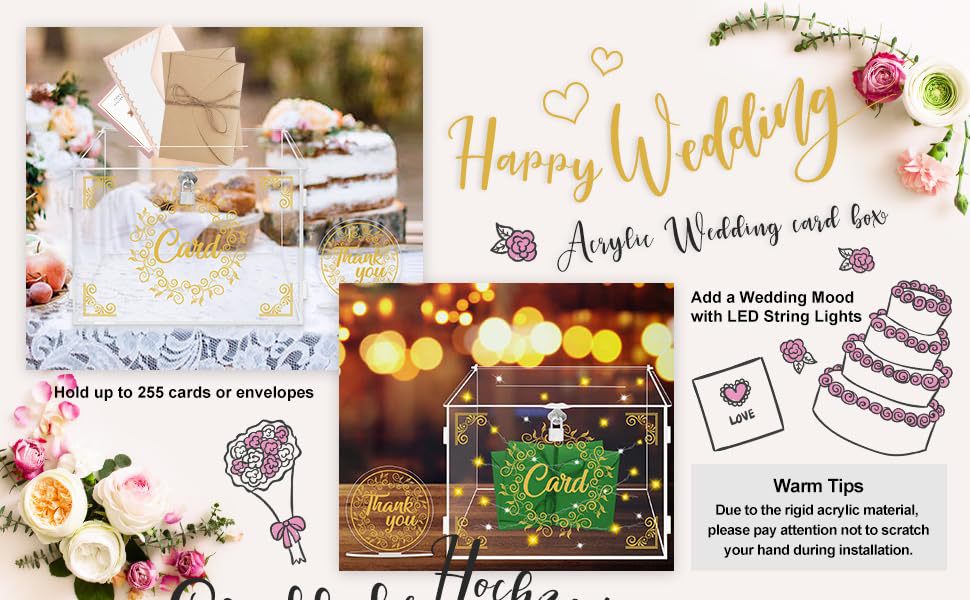 Transparent Assembled Acrylic Display Case Wedding Gift Box For Display Racks