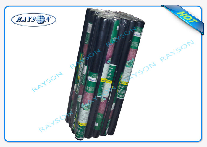 Black Permeable Non Woven Landscape Fabric For Ground Control / Strawberry