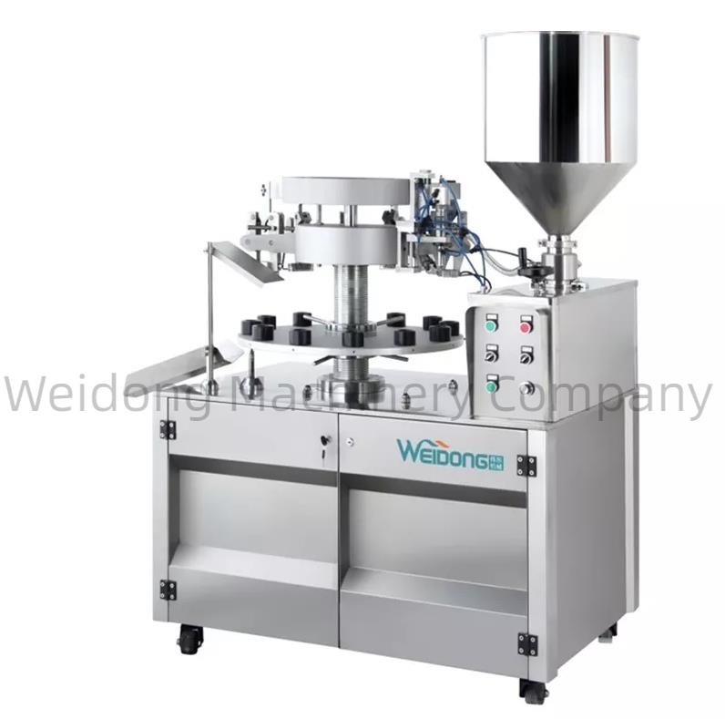 220V Cosmetic Tube Filling And Sealing Machine Pneumatic Driven