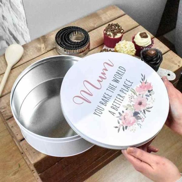 Custom white large round danish biscuit cookies packaging airtight tin metal