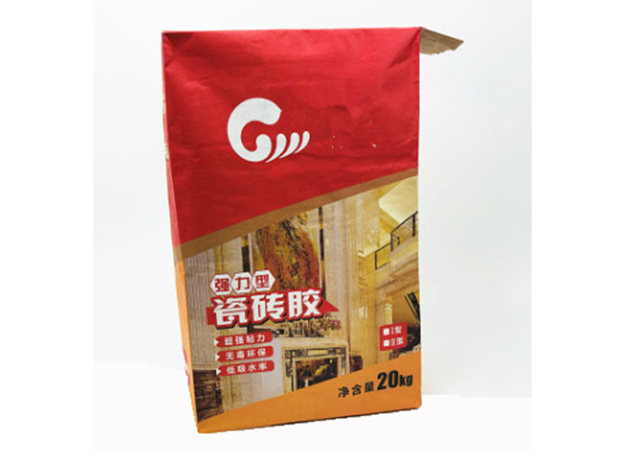 Customized Size Multiwall Kraft Paper Bags Adhesive For Ceramic Tile Building Material