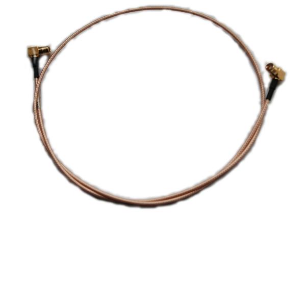 Customized Length RF Coaxial Cable Assembly Right Angle Female To Female Smb