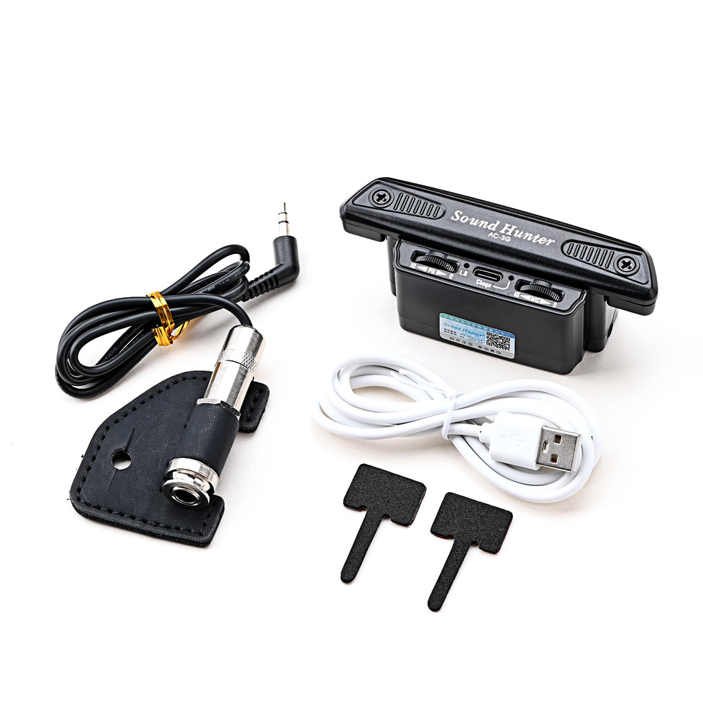 Active Sound Hole Guitar Pickup with Mic Humbucker Acoustic Folk Guitar Volume Control Sound Hunter AC-3G