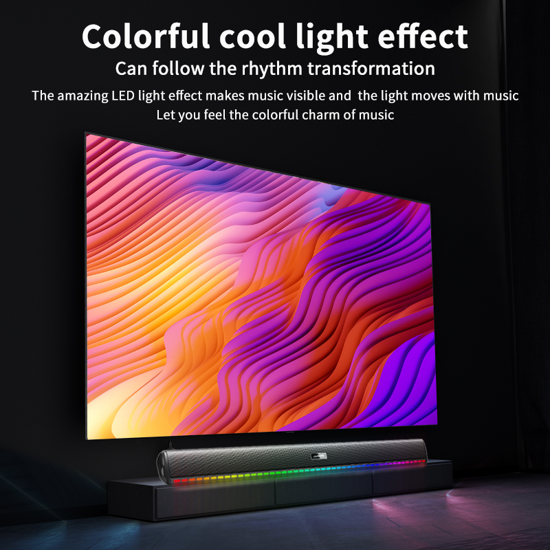 Black TV Sound Bar With Subwoofer Active Speaker Wireless Multimedia For Black Myth Goku Home Theatre System