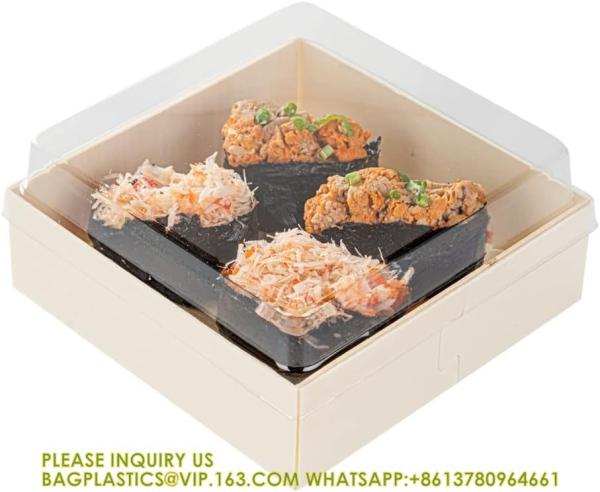 17 Ounce Square Straight Wooden Containers - Containers Sold Separately, Clear