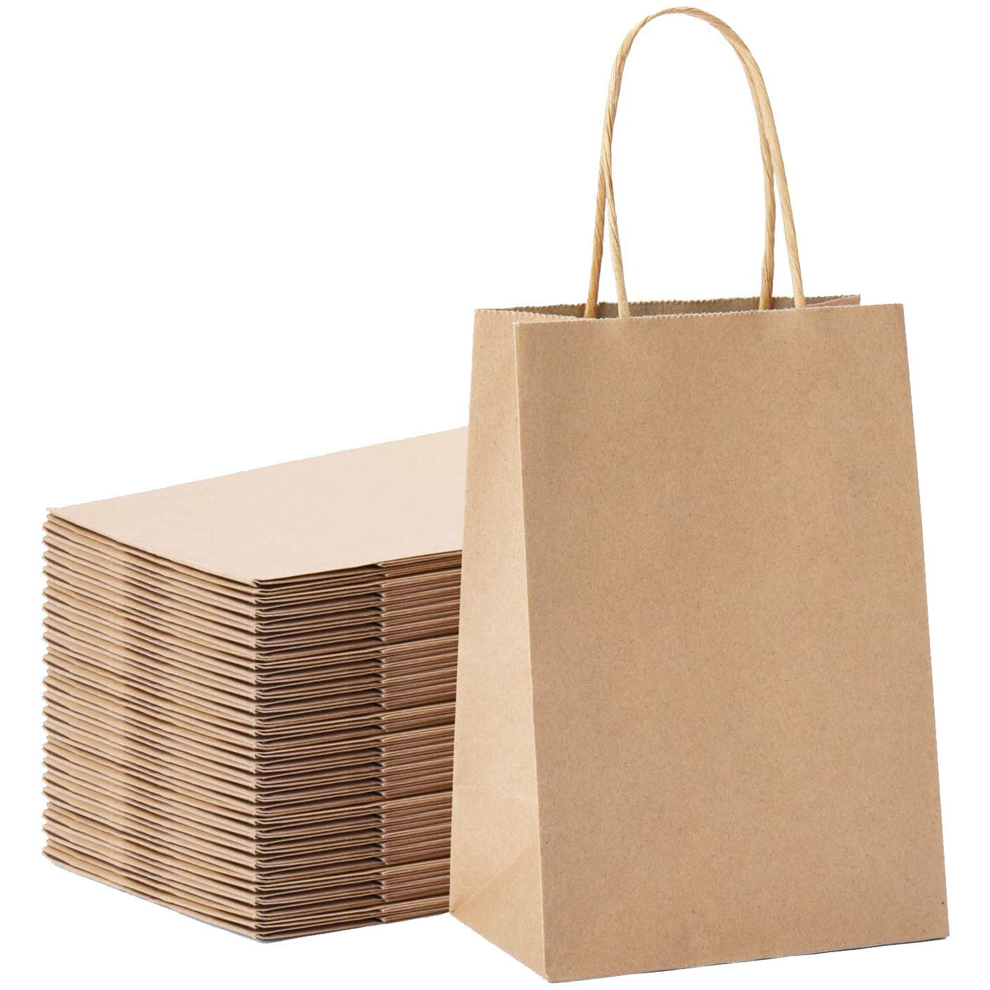 Varnished Kraft Paper Gift Box Bag With Handles Food Delivery Customized