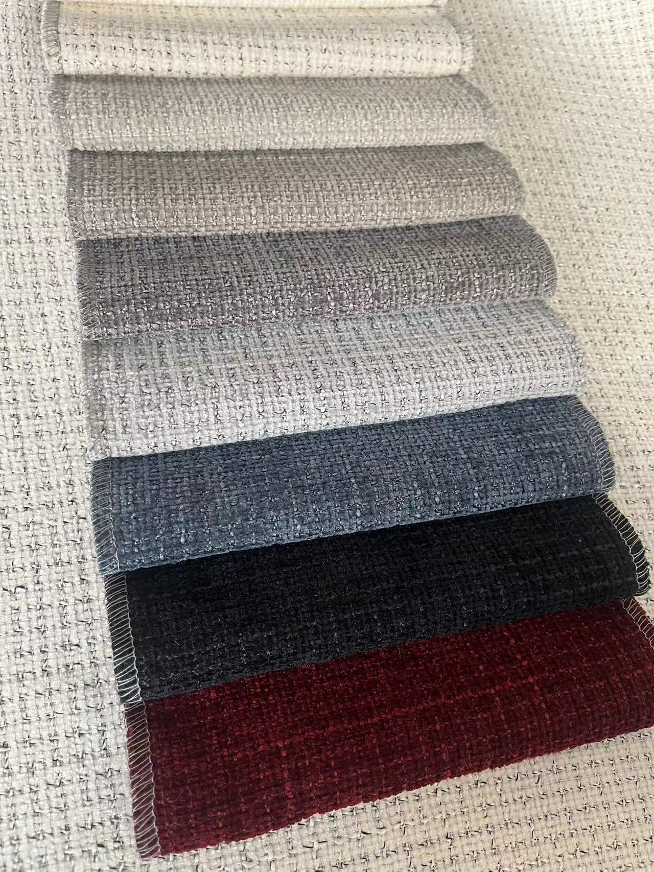Europe Style Chenille Sofa Fabric Water Resistant With Plain Style
