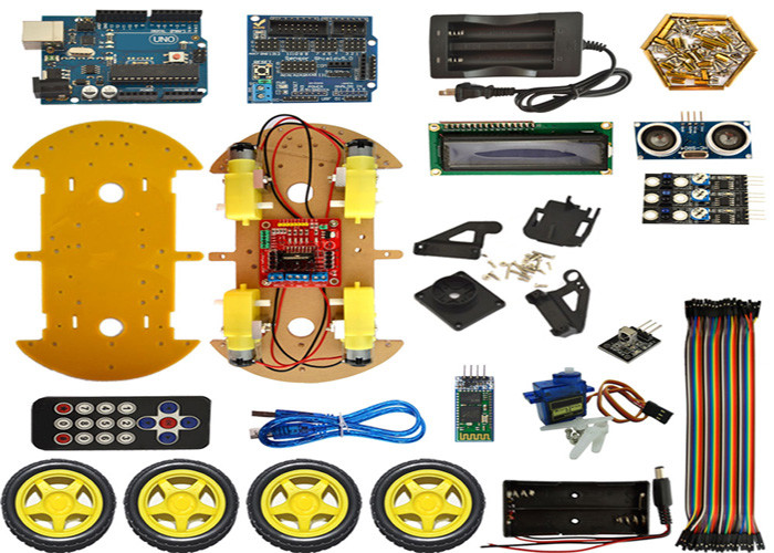 Intelligent Bluetooth Tracking Obstacle Avoidance Robot Smart Car with LCD