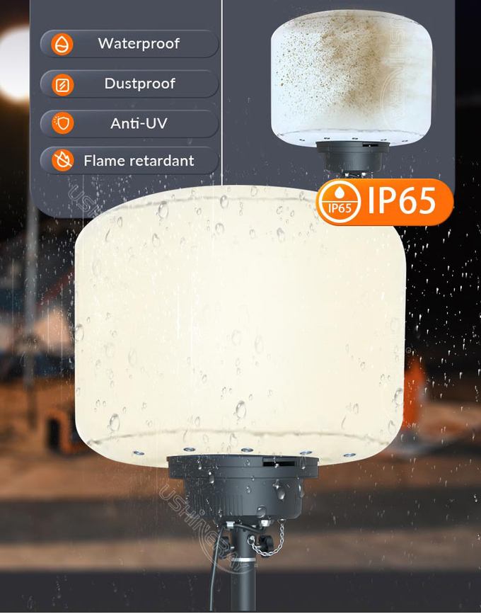 Portable LED Balloon Light 320W Mobile Light Tower For Indoor Construction