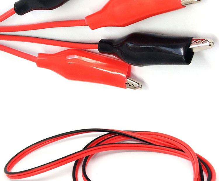 12v Double Ended Black Red Electrical Test Leads Jumper Wire Alligator Crocodile Clips Cable