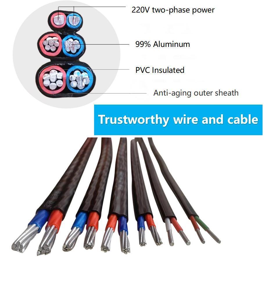 BS 6004 6242y Bare Copper Wire BVVB Flat Twin and Earth Electric Cable TPS Electrical Cable